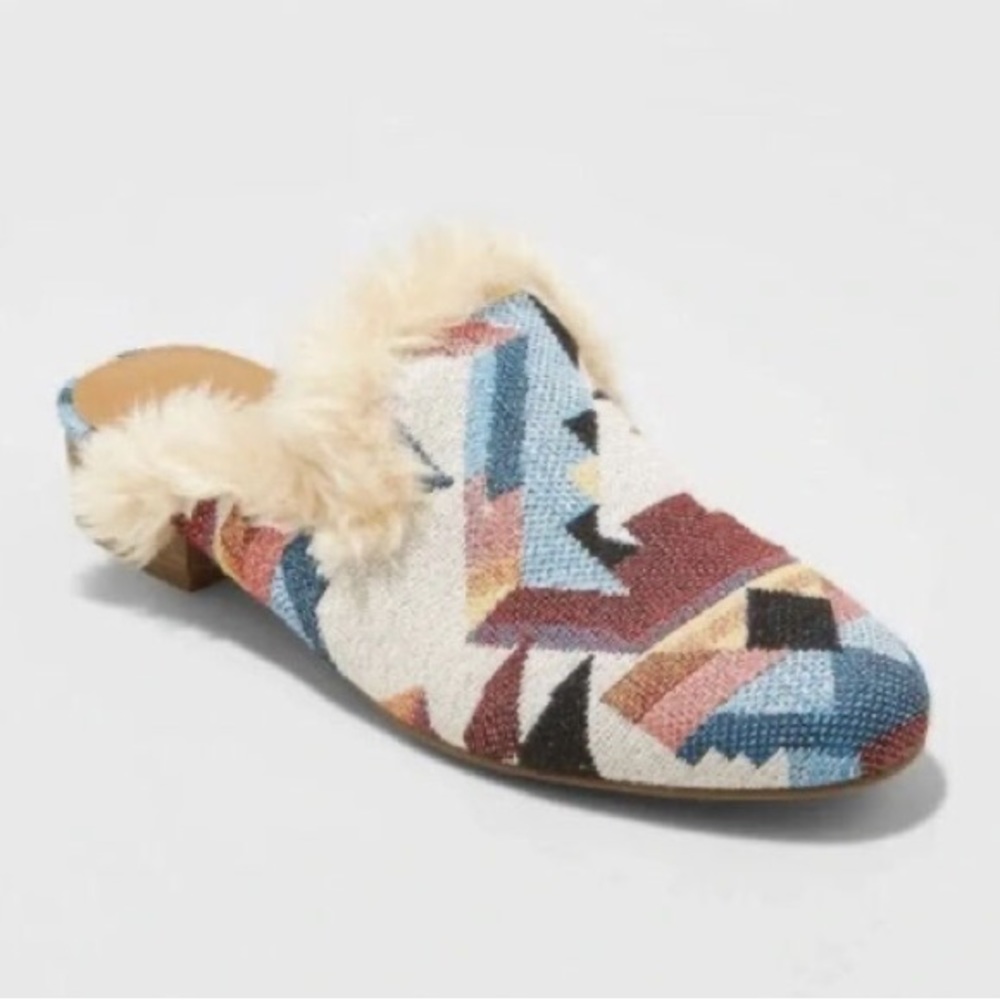 Faux Fur Mules